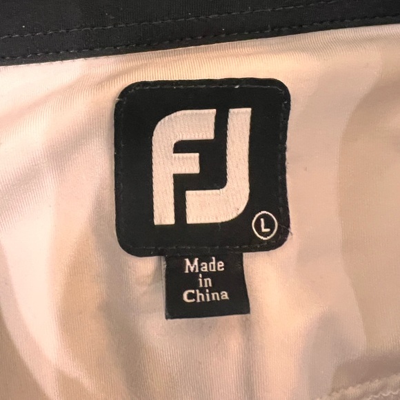 FOOTJOY Black Striped Poly Stretch Polo GOLF Shirt Mens Large. - Picture 5 of 8